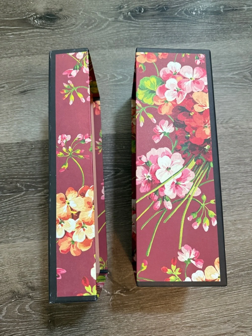 Gucci Floral Empty Shoe Box w/ Dust Bags Pink Blooms Luxury Packaging Decor